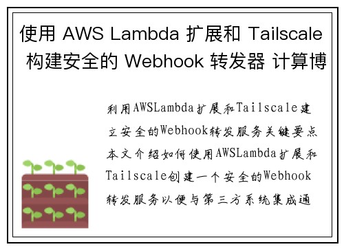 使用 AWS Lambda 扩展和 Tailscale 构建安全的 Webhook 转发器 计算博客
